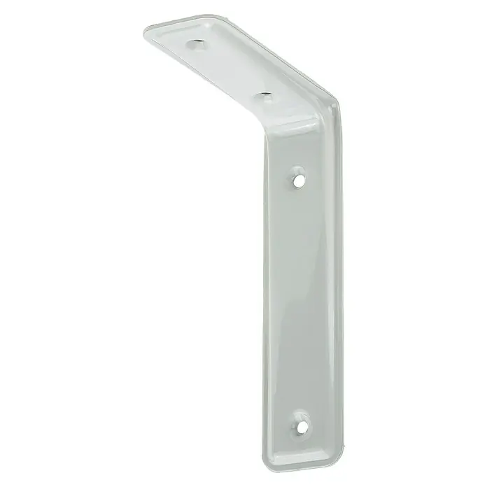 Stabilit Escuadra de estantería Design 3F - L x An x Al: 235 x 40 x 160 mm, Carga soportada: 65 kg, Blanco - Un solo soporte de estante blanco con orificios perforados para una fácil instalación, perfecto para estanterías.