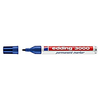 Edding Marcador permanente 3000 (Grosor de trazo: 1,5 mm - 3 mm, Azul)