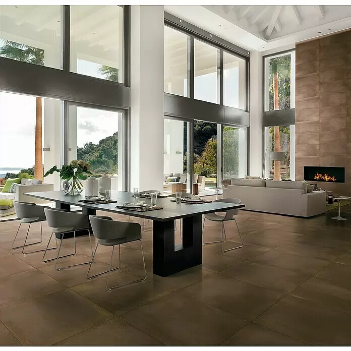 Feinsteinzeugfliese Metallo Rame - 60 x 120 cm, Kupfer, Matt - Stimmungsaufnahme