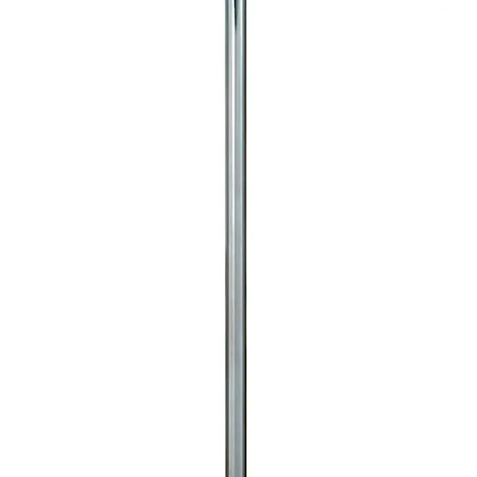 Suki Profilstange - Länge: 1,2 m, Geeignet für: Drehstangenschlösser - Nahaufnahme einer glänzenden, silbernen Metallstange vor einem dunklen Hintergrund, die eine elegante und moderne Ästhetik vermittelt.