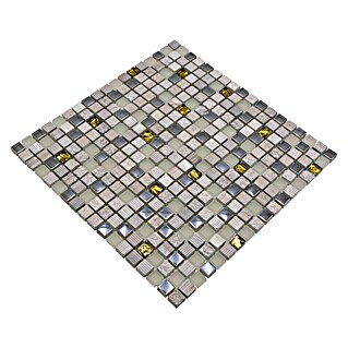 Mozaik pločica Quadrat Crystal Mix XCM HQ12 (30,5 x 30,5 cm, Bež-sive boje, Mat)