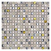 Mosaikfliese Quadrat Crystal Mix XCM HQ12 (30,5 x 30,5 cm, Beige/Grau, Matt)