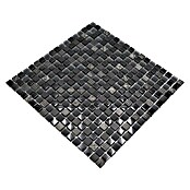 Mosaikfliese Quadrat Crystal Mix XCM HQ19 (30,5 x 30,5 cm, Schwarz, Matt)