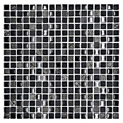 Mosaikfliese Quadrat Crystal Mix XCM HQ19 (30,5 x 30,5 cm, Schwarz, Matt)