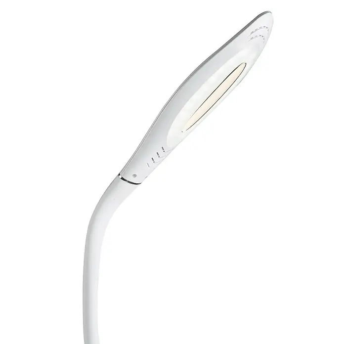 Globo LED-Tischleuchte Pattaya - 10 W, L x B x H: 50 x 17,7 x 79 cm, Weiß, Warmweiß - Moderne, weiße Schreibtischlampe mit LED-Beleuchtung für angenehmes Licht beim Arbeiten oder Lesen. Das schlanke Design passt perfekt auf jeden Schreibtisch.