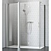 Camargue Vario Eckdusche S52+S15+S6 (80 x 120 x 195 cm, Beschichtet, Silber, Glasstärke: 6 mm) | BAUHAUS