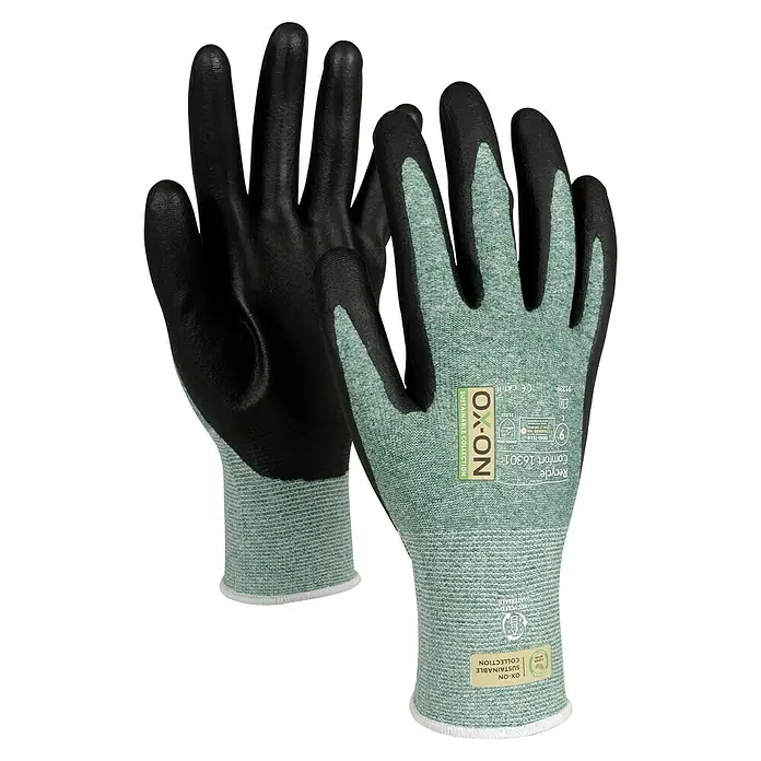OX-ON Arbeitshandschuhe Recycle Comfort 16301 - Grün, 7 - OX-ON Recycle Comfort 16301 Handschuhe. Nachhaltige Kollektion mit guter Passform und hohem Tragekomfort für diverse Arbeiten.