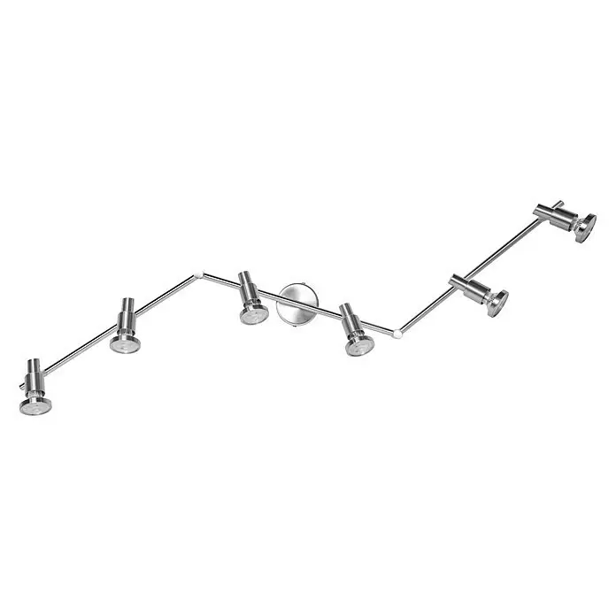 Osram LED-Deckenstrahler - 15,6 W, L x B x H: 1.190 x 80 x 170 mm, Nickel matt, Warmweiß, 6 Stk. - Diagonale Ansicht