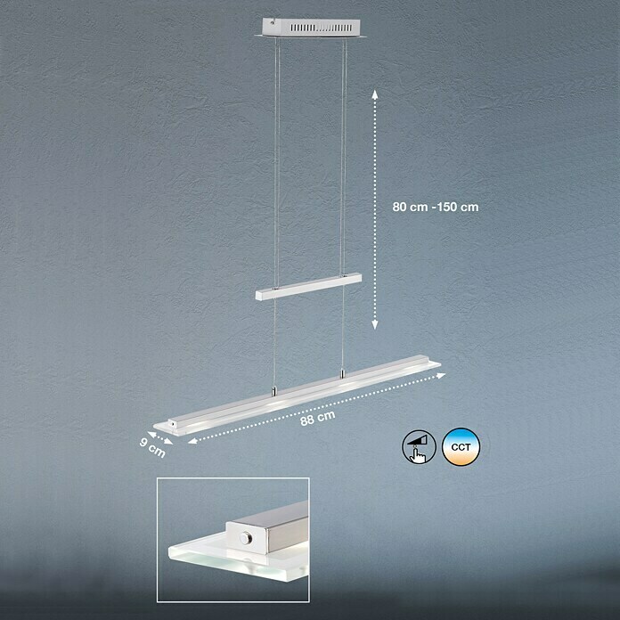 Honsel Leuchten LED-Pendelleuchte TensoWarmweiß Sketch