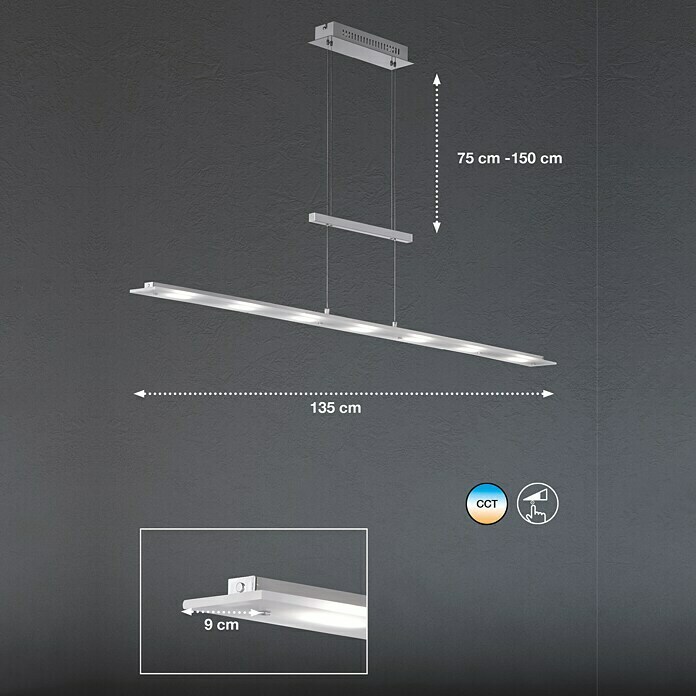 Honsel Leuchten LED-Pendelleuchte LargoWarmweiß Sketch