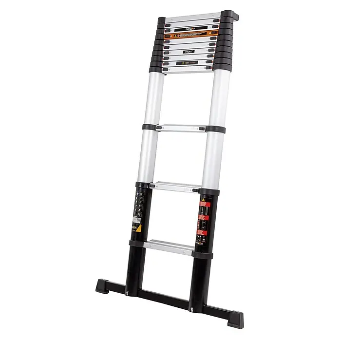 Batavia Teleskopleiter Professional - B x H: 88 x 9 cm, Anzahl Tritte: 12 Stk., Arbeitshöhe: 4,6 m - Eine ausziehbare Teleskopleiter von Batavia, ideal für verschiedene Höhen und leicht zu verstauen dank ihrer kompakten Bauweise.