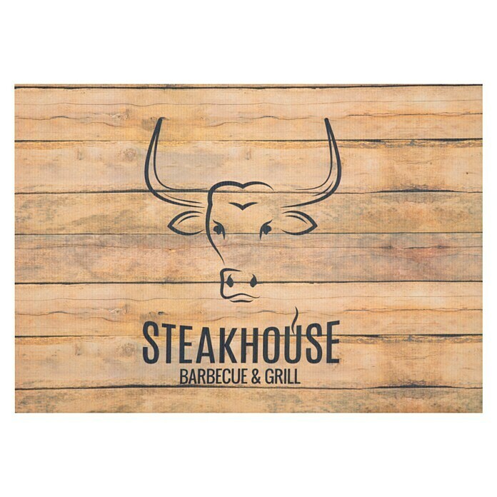 BodenschutzmatteL x B: 120 x 75 cm, Steakhouse Planken Front View