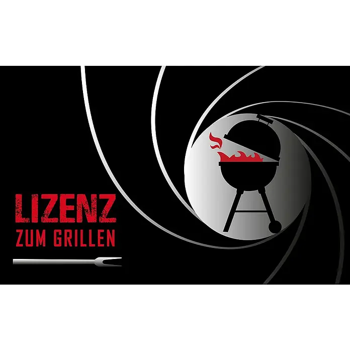 Bodenschutzmatte - L x B: 120 x 75 cm, Lizenz zum Grillen - Grillen mit Stil: LIZENZ ZUM GRILLEN auf stilvollem Design. Ein Must-have für jeden Grillmeister.