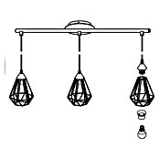 Eglo Tarbes Lámpara colgante (3 × 60 W, Negro, L x An x Al: 79 x 17,5 x 110 cm)