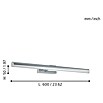 Eglo LED-Spiegelleuchte (11 W, Chrom, L x B x H: 60 x 12,5 x 5 cm)