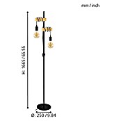 Eglo Townshend Stajaća svjetiljka (2 x 10 W, Crna, Visina: 166,5 cm)