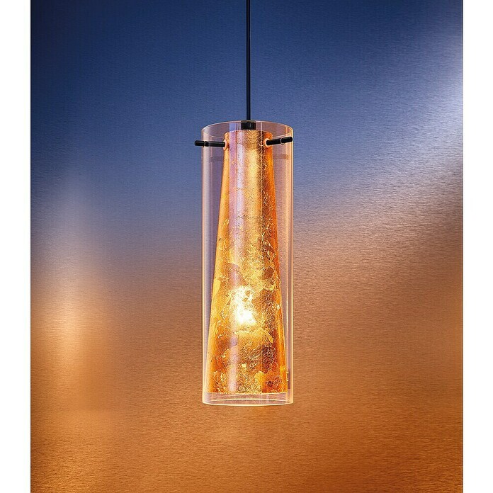 Eglo Pinto Gold Pendelleuchte (60 W, Gold, Höhe: 110 cm)