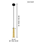 Eglo Pinto Gold Pendelleuchte (60 W, Gold, Höhe: 110 cm)