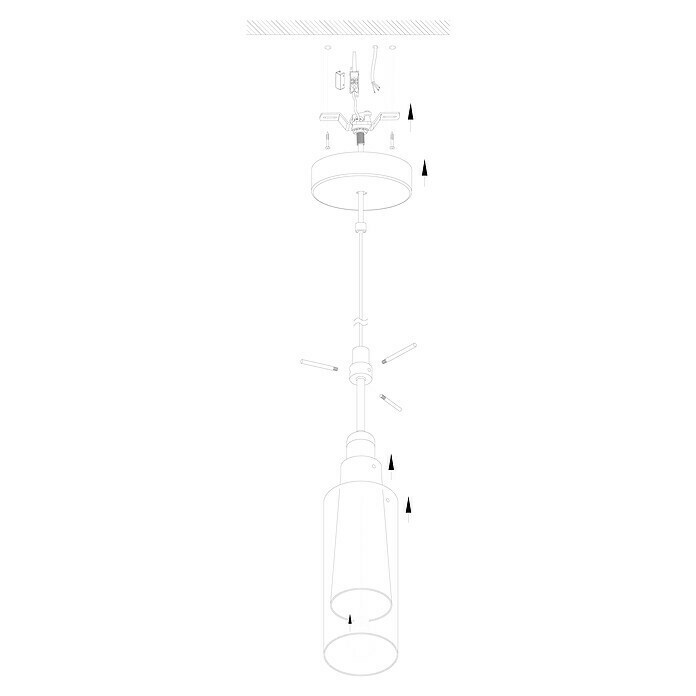 Eglo Pinto Gold Pendelleuchte (60 W, Gold, Höhe: 110 cm)