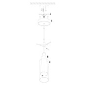 Eglo Pinto Gold Pendelleuchte (60 W, Gold, Höhe: 110 cm)
