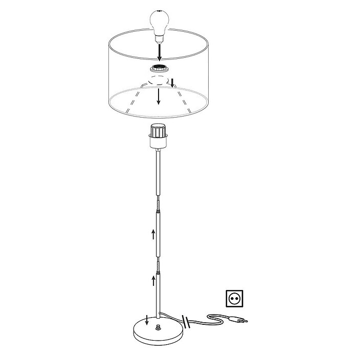 Eglo Maserlo Stehleuchte (60 W, Gold, Höhe: 151 cm)