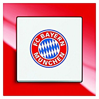 Busch-Jaeger Aus- & Wechselschalter Fanschalter FC Bayern München 2000/6 UJ/03 (Rot/Blau/Weiß, 10 A, Unterputz)