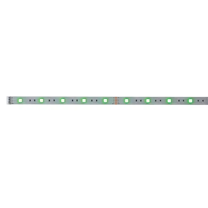 Paulmann MaxLED 250 Tira LED - Largo: 1 m, Color de luz: RGBW, 7 W, 270 lm, Ámbito de aplicación: Para interior - Tira de LED con luces verdes. Esta solución de iluminación de bajo consumo proporciona una iluminación verde brillante.
