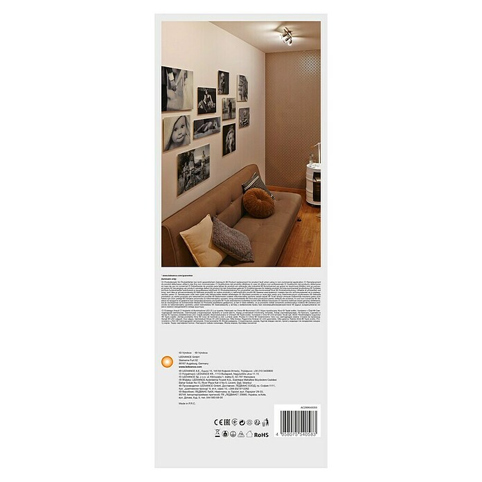 LED-Deckenstrahler (4 x 3 W, Länge: 675 mm, Warmweiß, Nickel matt)