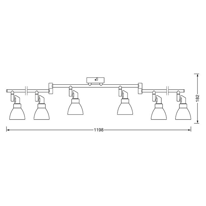 Osram Regleta LED (6 x 2 W, Color: Blanco/Plateado, L x An x Al: 125 x 8 x 19,2 cm)