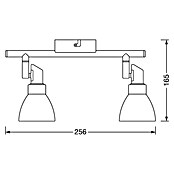 Osram Regleta LED (2 x 2 W, Color: Blanco/Plateado, L x An x Al: 27,5 x 8 x 16 cm)