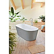 Camargue Freistehende Badewanne Torino (L x B: 170 x 80 cm, Sanitäracryl, Platingrau/Weiß) | BAUHAUS