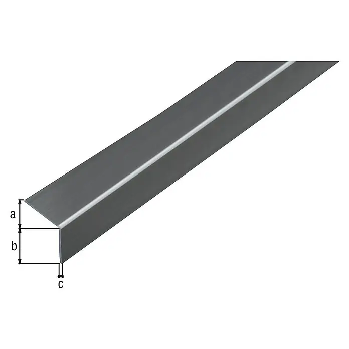 Alberts Perfil angular - 2.600 x 30 x 30 mm, Espesor: 1,5 mm, Plástico, Gris metalizado - Perfil angular de metal, ideal para proyectos de construcción y renovación. Robusto y fabricado con precisión para aplicaciones versátiles.