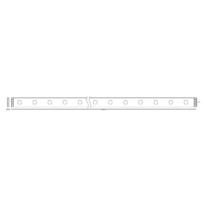 Ledvance Smart+ WiFi Smart-LED-Band Flex Basisset - Länge: 2 m, RGB, 8,5 W, 550 lm - Langes, dünnes Bauteil mit regelmäßigen Öffnungen, das durch einen Bruch in der Mitte getrennt ist.