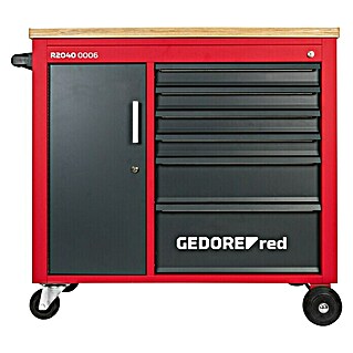 Gedore red Werkstattwagen Mechanic Plus (Ohne Werkzeug, Anzahl Schubladen: 6 Stk., Anzahl Fächer: 1)