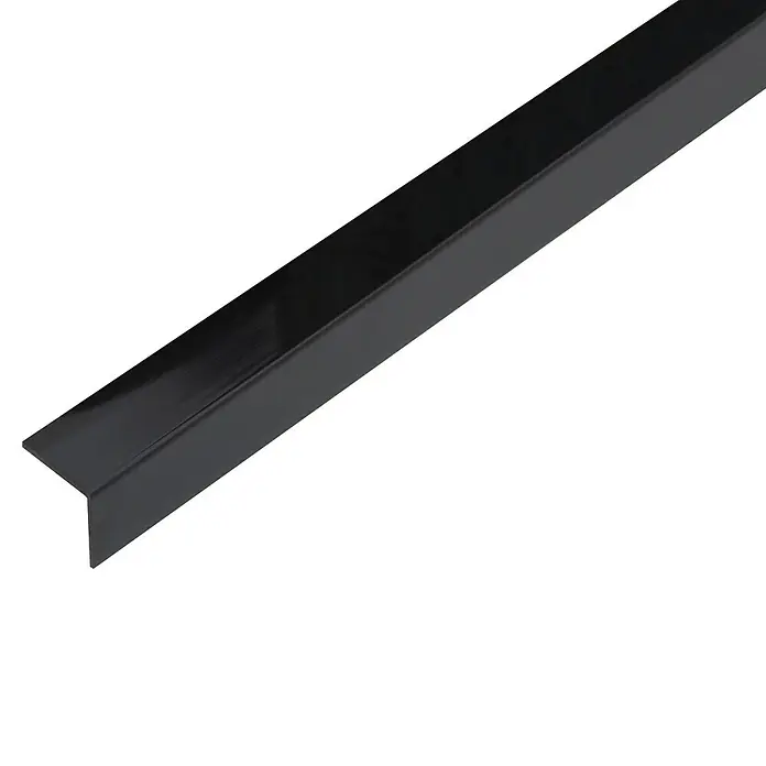 Alberts Winkelprofil selbstklebend - 2.600 x 20 x 20 mm, Stärke: 1,5 mm, Kunststoff, Schwarz glänzend - Schwarzes Winkelprofil aus Kunststoff für den Innenausbau, ideal zur Gestaltung von Ecken und Kanten. Robust und leicht zu verarbeiten.