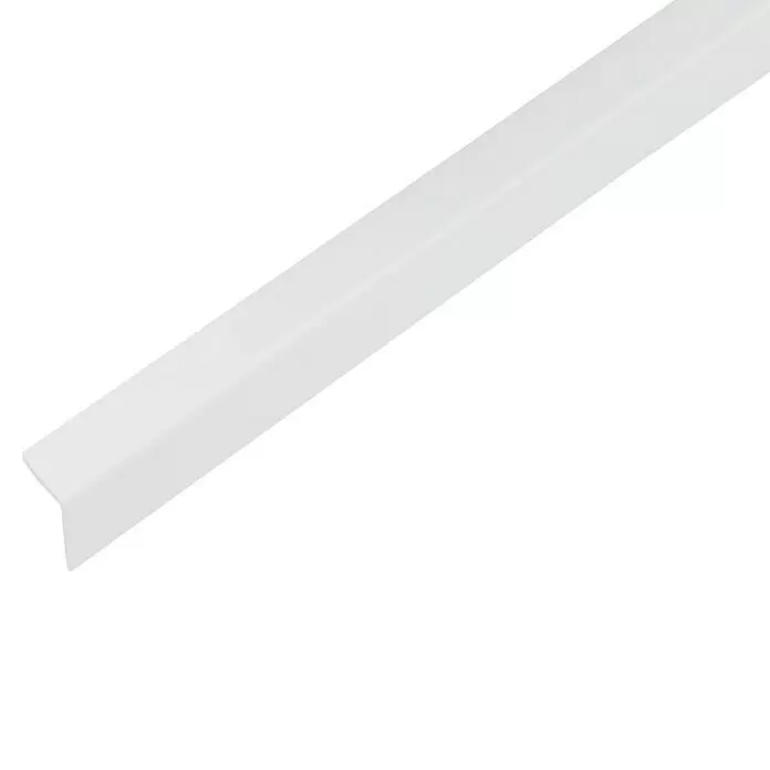 Alberts Winkelprofil selbstklebend - 2.600 x 20 x 20 mm, Stärke: 1,5 mm, Kunststoff, Weiß glänzend - Weißes L-Profil zum Kantenschutz oder zur Eckverkleidung.