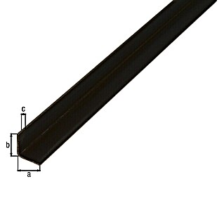 Alberts Perfil angular (Isósceles, Negro, L x An x Al: 1.000 x 20 x 20 mm, Acero laminado en frío)
