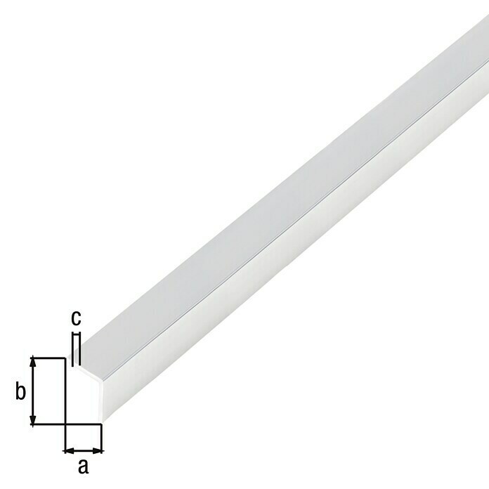 Alberts Winkelprofil selbstklebend (Chromdesign, L x B x H: 1.000 x 10 x 10  mm, Stärke: 1 mm, Aluminium)
