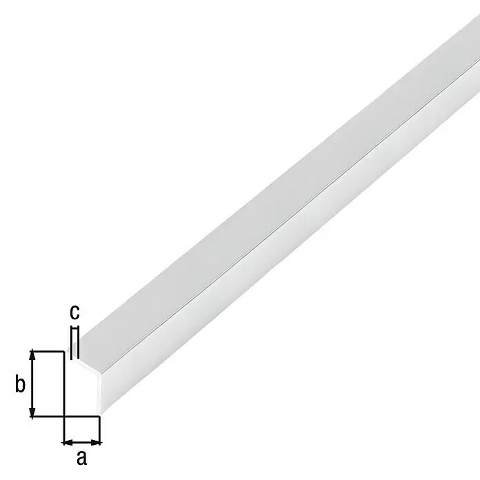 Alberts Winkelprofil selbstklebendChromdesign, L x B x H: 2.000 x 30 x 30 mm, Stärke: 1 mm, Aluminium