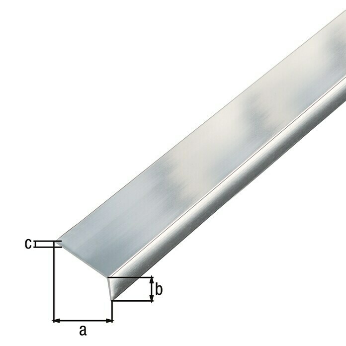 Kantoflex Winkelprofil (1.000 x 10 x 20 mm, Aluminium, Eloxiert, Chrom-Optik,  Stärke: 1,5 mm)