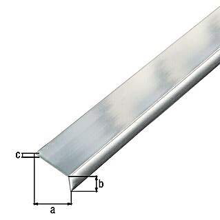 Alberts Perfil angular (Cromado, L x An x Al: 1.000 x 20 x 10 mm, Espesor: 1 mm, Aluminio)