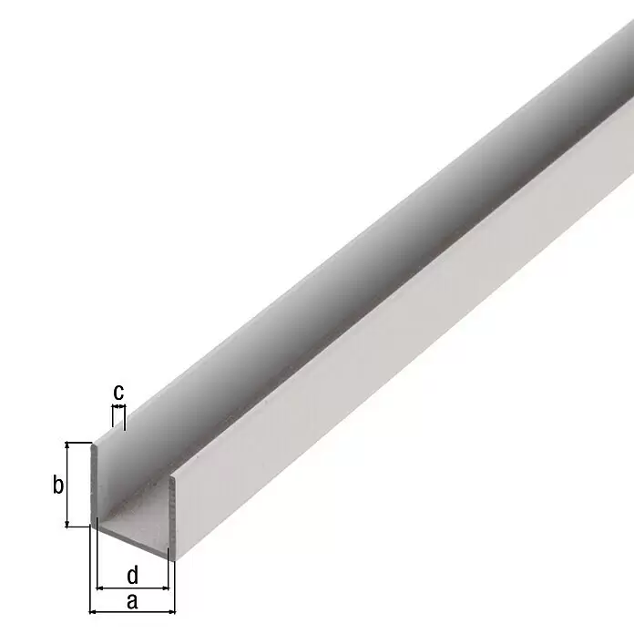 Alberts BA-ProfilL x B x H: 1.000 x 15 x 20 mm, Aluminium, U-Profil