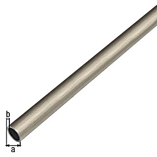 Alberts Rundrohr (Edelstahldesign dunkel, Ø x L: 10 x 1.000 mm, Aluminium)