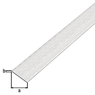 Alberts Flachstange selbstklebend (Edelstahldesign hell, L x B: 1 000 x 15 mm, Stärke: 2 mm, Aluminium)