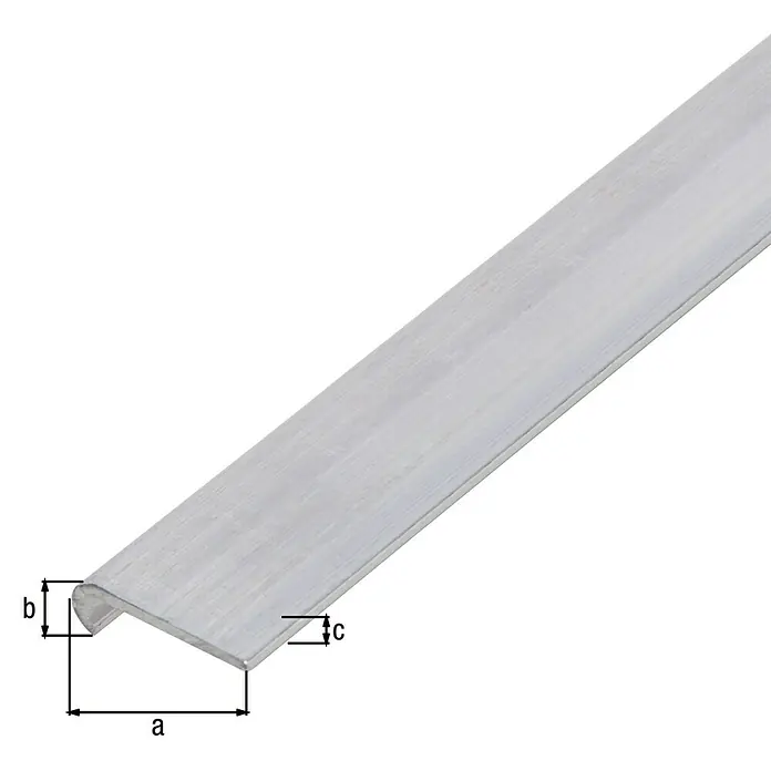 Alberts Abschlussprofil - Natur, L x B: 1.000 x 20 mm, Aufstellen - Aluminiumprofil mit den Maßen a, b und c. Dieses Profil ist ideal für eine Vielzahl von Anwendungen und bietet Stabilität und Haltbarkeit.