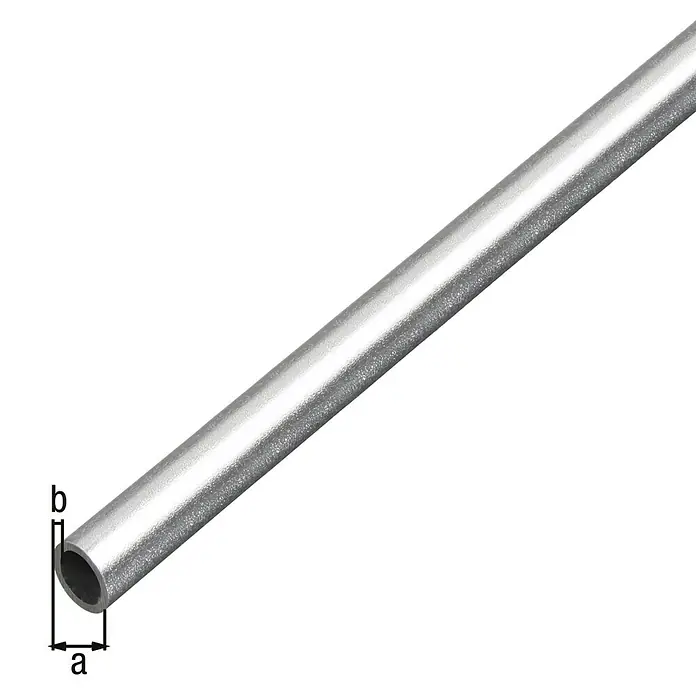 Alberts RundrohrSilber, Ø x L: 8 x 1.000 mm, Aluminium