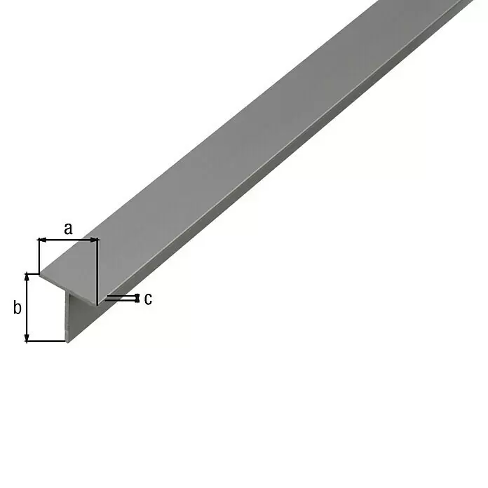 Alberts BA-ProfilL x B x H: 2.600 x 20 x 20 mm, Aluminium, T-Profil