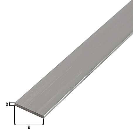 Stabilit Flachprofil flach (L x B x S: 1 000 x 20 x 2 mm, Aluminium, Natur)