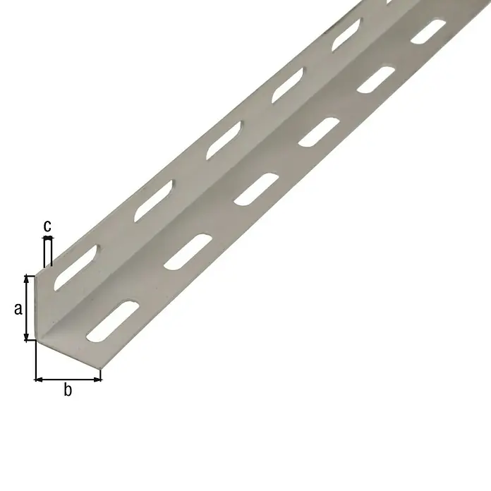 Alberts Winkelprofil - 2.000 x 27 x 27 mm, Stärke: 1,5 mm, Stahl, Weiß - Winkelprofil aus Metall mit Löchern, ideal für Montage und Konstruktion. Präzise gefertigt für Stabilität und einfache Installation.
