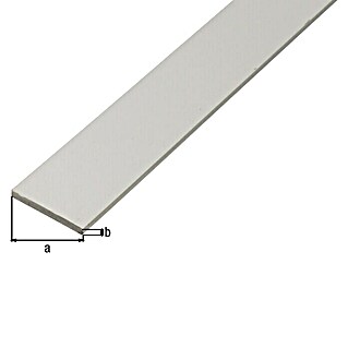Alberts Barra plana (L x An: 2.600 x 20 mm, Espesor: 2 mm, PVC, Blanco)